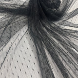 2-Way Stretch Dots Point Net Mesh Polyester Fabric - Dots Point Net Mesh, 60" Width (1 Yard)