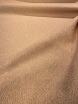 Dorian Petal Pink Krelan Regal Chenille Fabric - Petal Pink With Yellow Stitching, Delicate Chevron Design, 54+ Inches Wide (1 Yard)