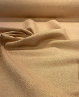 Dorian Petal Pink Krelan Regal Chenille Fabric - Petal Pink With Yellow Stitching, Delicate Chevron Design, 54+ Inches Wide (1 Yard)