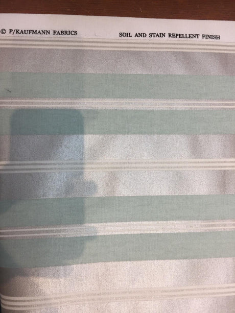 P/Kaufmann Beam Of Light Chintz Cotton Fabric - Haze Blue Stripes, 54" Width (1 Yard)
