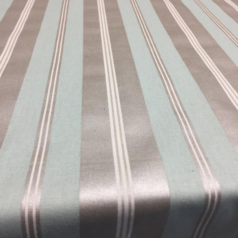 P/Kaufmann Beam Of Light Chintz Cotton Fabric - Haze Blue Stripes, 54" Width (1 Yard)
