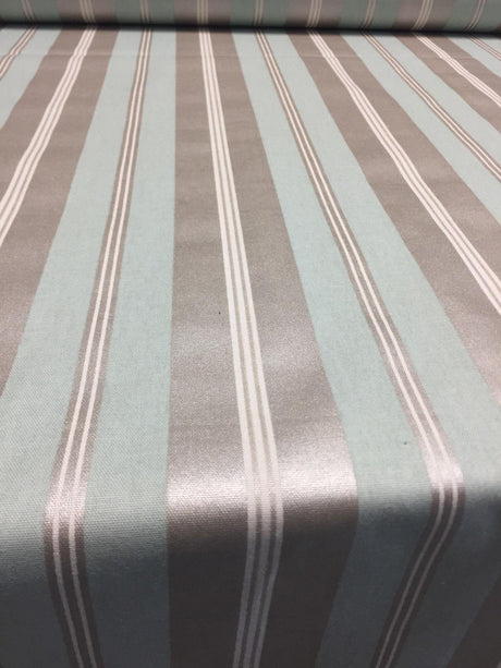 P/Kaufmann Beam Of Light Chintz Cotton Fabric - Haze Blue Stripes, 54" Width (1 Yard)