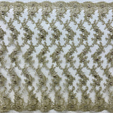1 Yard Beaded 3D Floral Lace Fabric Embroidered on Polyester Net Mesh 52 inch Width