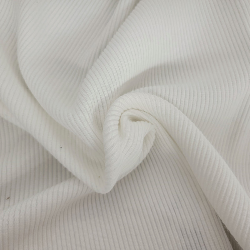 Organic Cotton Tencel Rib Knit Off White