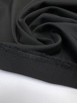 Wool Jacquard Fabric Black Striped