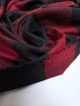 Cotton Flannel Checked Red Black