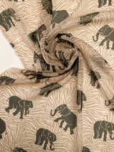 Silk Chiffon Printed Graphic Animal