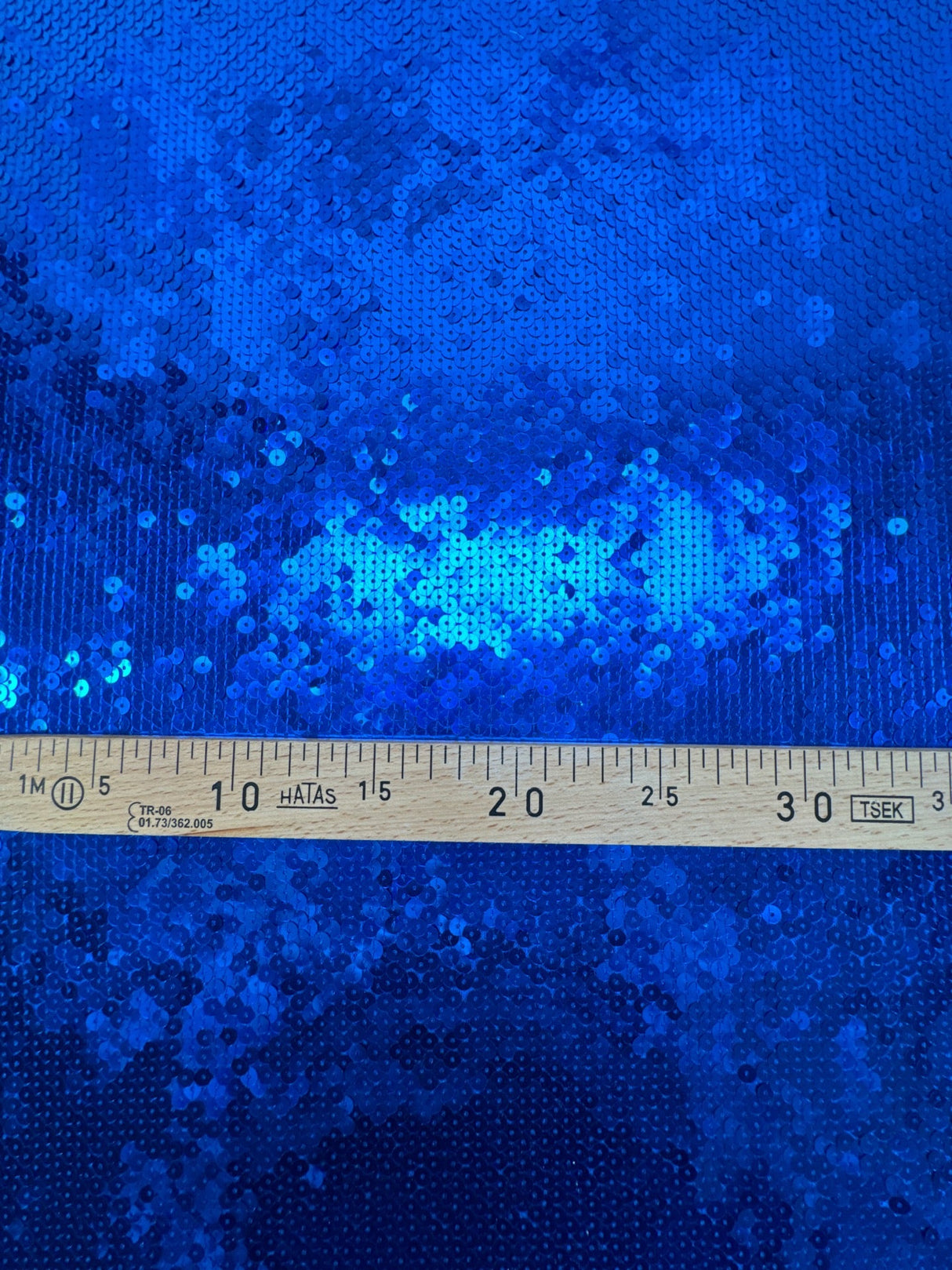 Blue Polyester Fused Satin