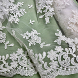 Embroidered Lace Net Mesh Bridal Fabric