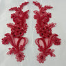 Beaded Corded Floral Lace Applique