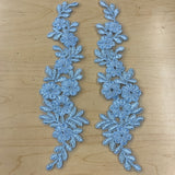 Beaded Corded Floral Lace Applique