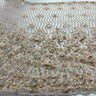 1 Yard Black Beaded 3D Floral Lace Fabric, Embroidered Mesh on Polyester, 48" Wide