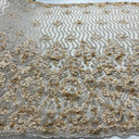 Beaded 3D Floral Lace Mesh