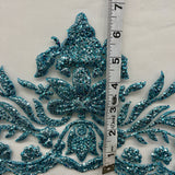 Glitter Mesh Floral Fabric