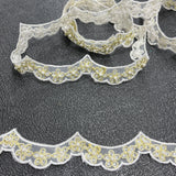 Beaded Corded Lace Trim