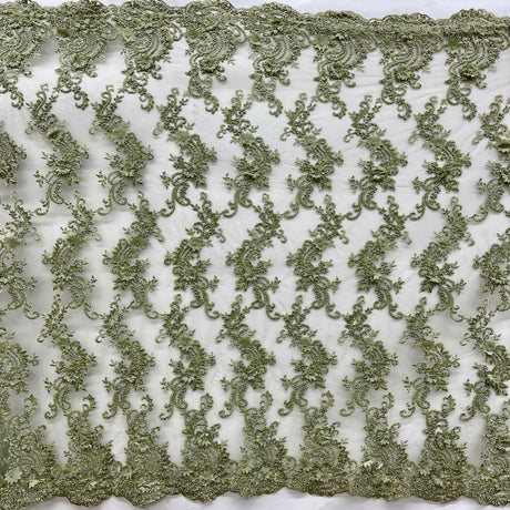 3D Floral Lace Embroidered Mesh