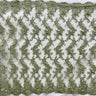 1 Yard Sage 3D Beaded Floral Embroidered Lace Fabric on Polyester Mesh, 52” Wide