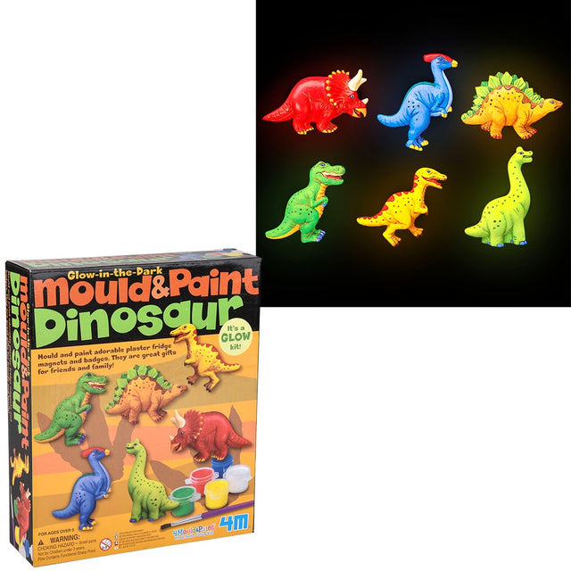 Glow-In-The-Dark Dinosaur Mould & Paint Kit
