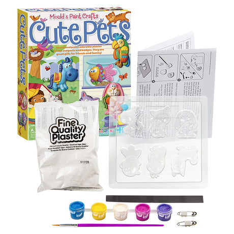 Mould & Paint Cute Pets Craft Kit