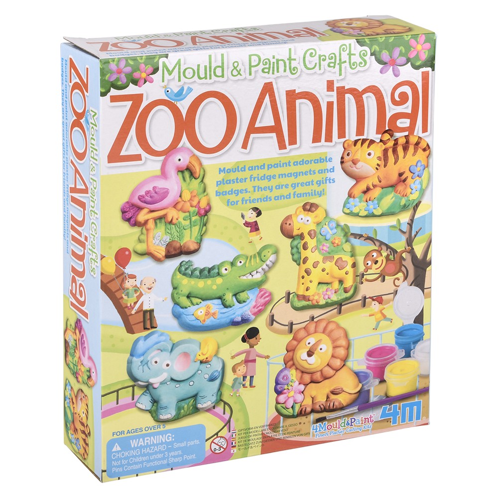 Zoo Animal Mould & Paint Kit