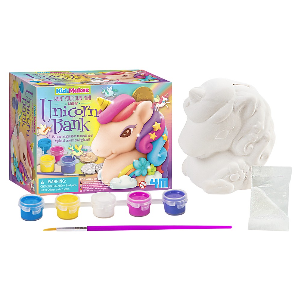 Paint Your Own Mini Glitter Unicorn Bank