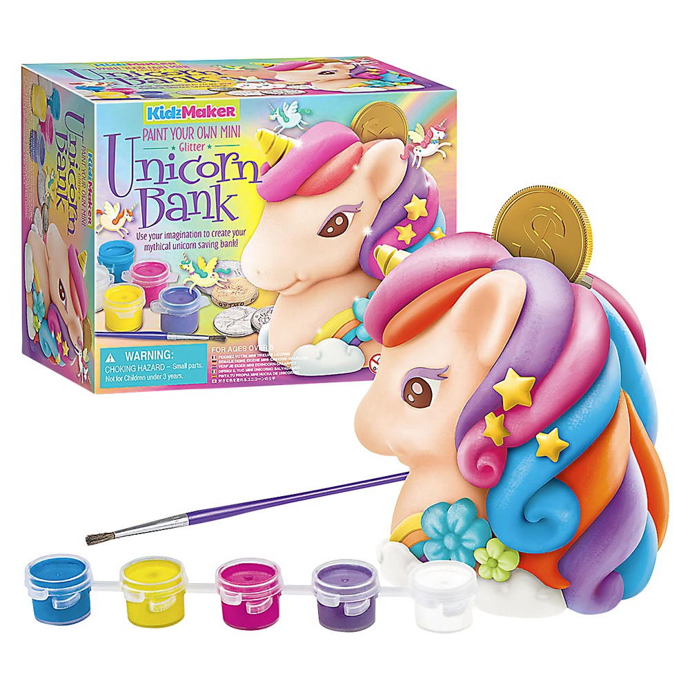 Paint Your Own Mini Glitter Unicorn Bank