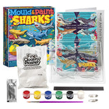 Glow-In-The-Dark Sharks Mould & Paint Kit