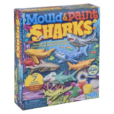 Glow-In-The-Dark Sharks Mould & Paint Kit