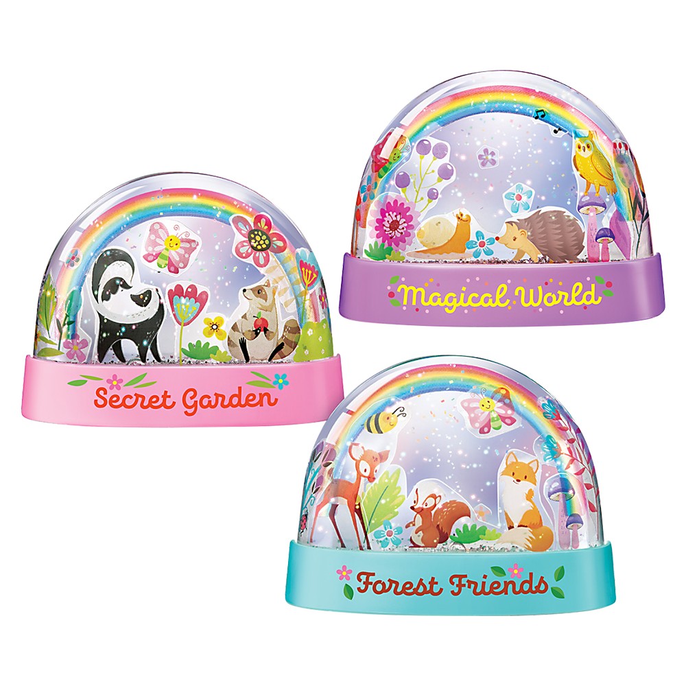 Glitter Rainbow Snow Domes