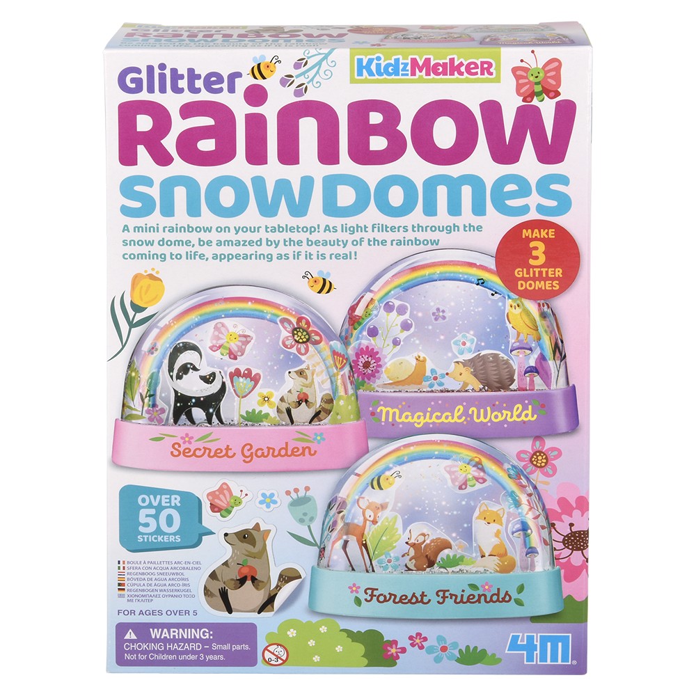 Glitter Rainbow Snow Domes