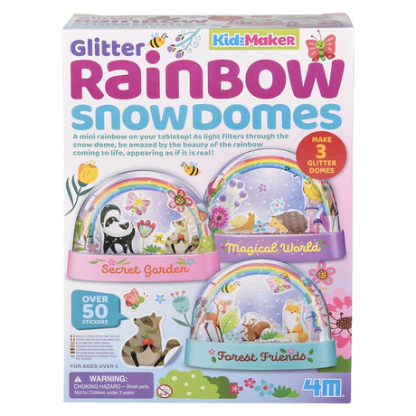 Glitter Rainbow Snow Domes
