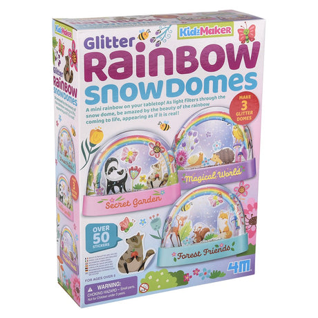Glitter Rainbow Snow Domes