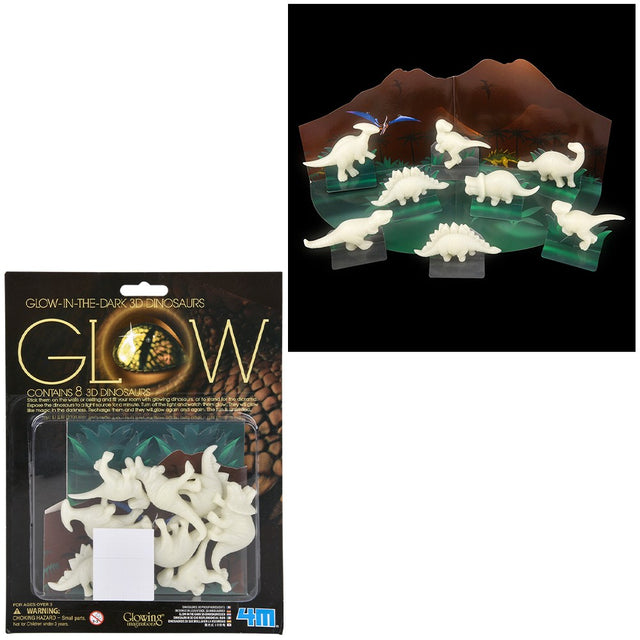 Glow-In-The-Dark 3D Dinosaur Stickers