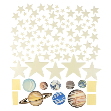 Glow Planets & Stars 100-Piece Set