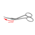 Embroidery Applique Scissors 4" Fine Point Mini Double Curved