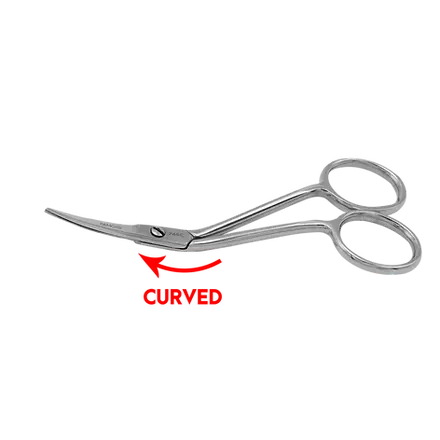 Embroidery Applique Scissors 4" Fine Point Mini Double Curved