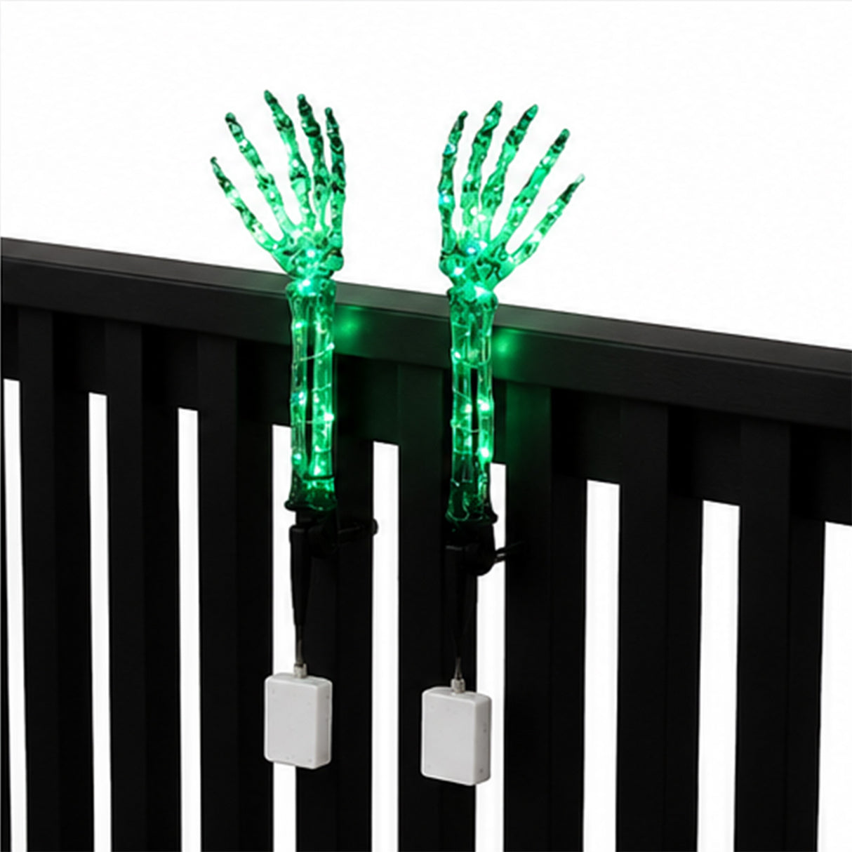 Green Light Ghost Hands Halloween Decor 1 Pair Set
