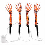 Orange Light Ghost Hands Halloween Decor 2 Pair Set