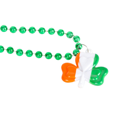 Irish Flag Shamrock Beads Necklace (1 DZ)
