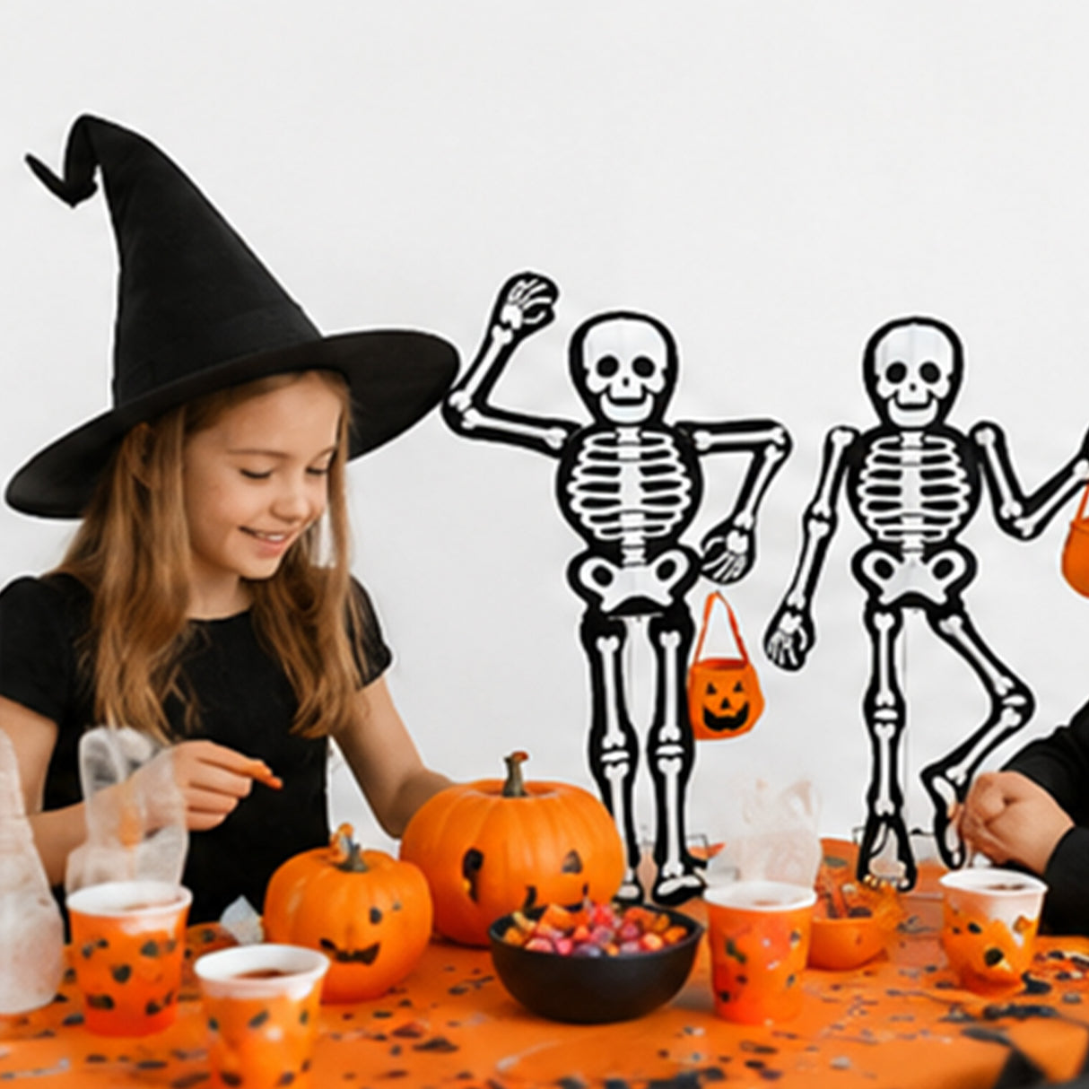 2-Pack LED Skeleton Halloween Yard Decorations Set