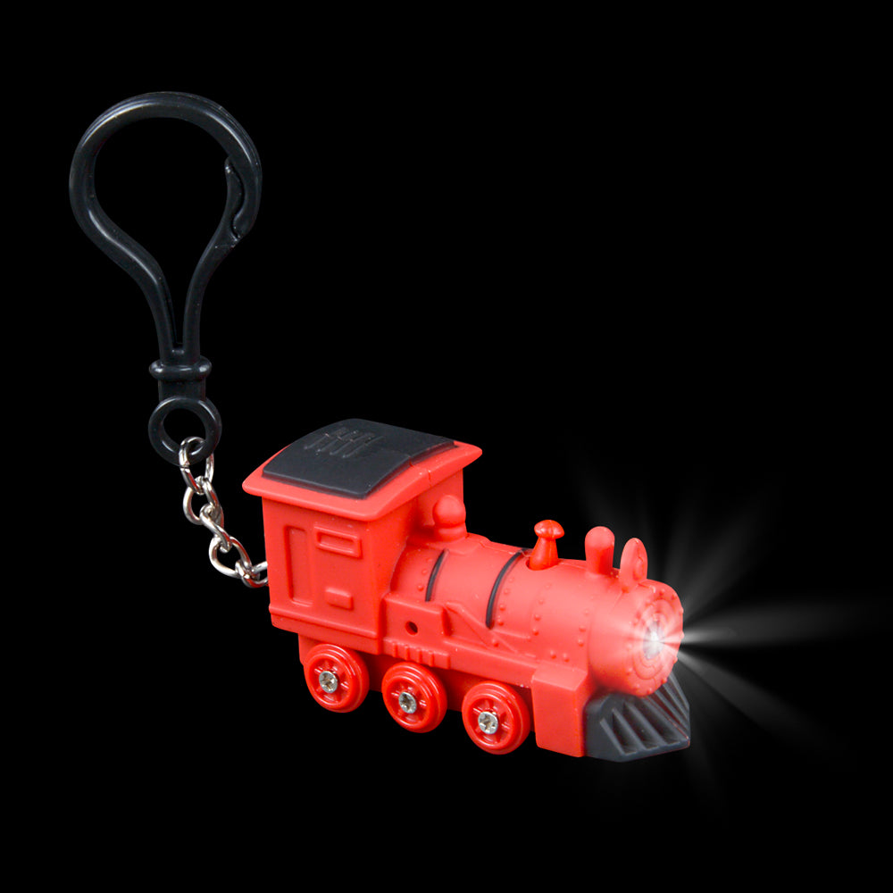Light-Up Train Backpack Clip With Sound (24 Pc Display Box)