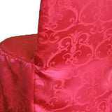 1 Piece Fuchsia Versailles Damask Jacquard Polyester Banquet Chair Cover