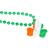 Irish Flag Shamrock Beads Necklace (1 DZ)
