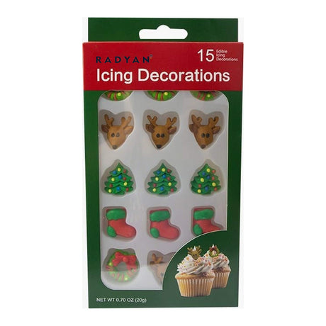 Christmas Edible Cake Decorations Candy Cupcake Topper