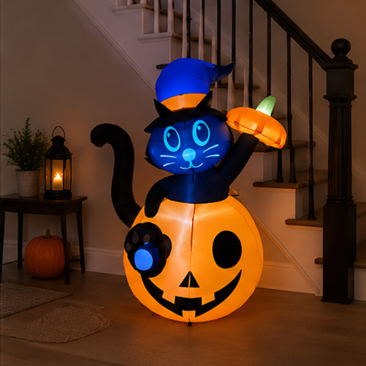4.5FT Halloween Black Cat Inflatable Yard Decoration