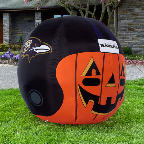 4 Foot Lighted Baltimore Ravens Team Themed Jack-o-Lantern Inflatable