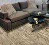 Maximus 233 Polyester Viscose Blend Fabric - Earth Tones Abstract Design, Color-Changing Flat Weave, Beige Platinum Viscose, 7'6" X 10'3" (1 Rug)