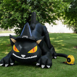 6FT Long Black Cat Halloween Inflatable Yard Decor