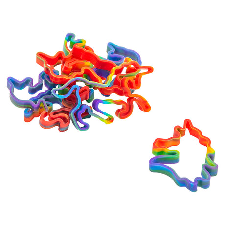 Unicorn Rainbow Silicone Stretch Bands (144 Pc Can)