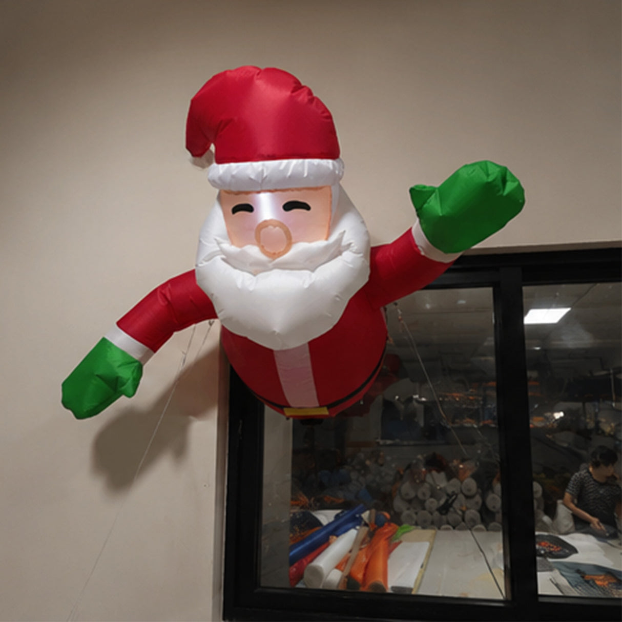 2.5FT Wall Hanging Santa Christmas Decoration